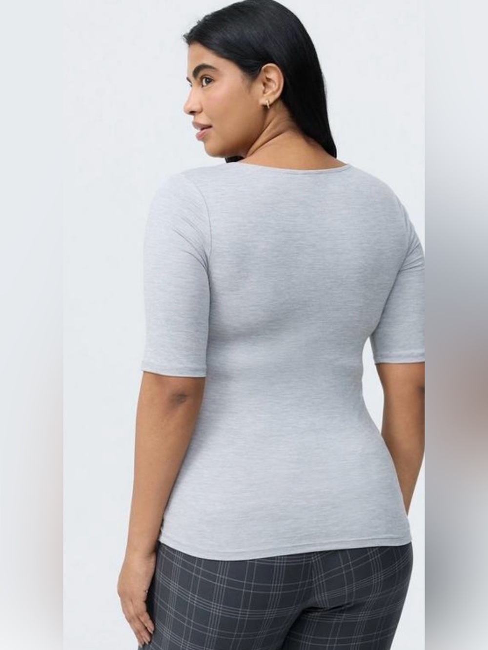 Torrid Scoop Neck Shaping Tee 2 - Picture 6 of 10